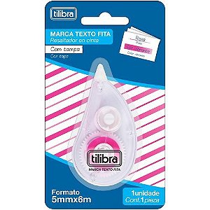 Marca Texto em Fita Rosa 5MMX6M Tilibra