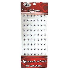 Olho Movel Cilios 12MM KIT18-010 Branco Kit