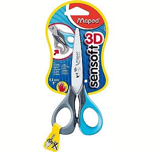 Tesoura Sensoft 3d para Canhotos 13cm Cores Maped