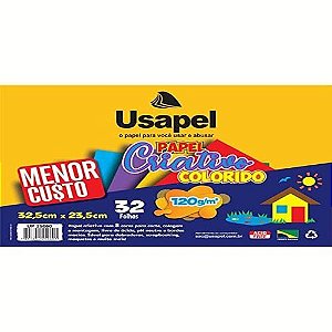 Bloco Criativo Colorido A3 8 Cores 85G/M2 32 Folhas Usapel