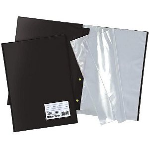 Pasta Catalogo com 50 Envelope Preta 1090 Dac