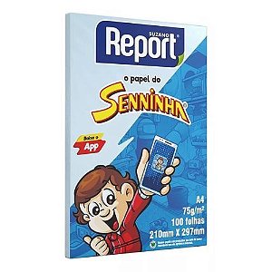 Senninha A4 Azul 75Gr 100 Folhas Report