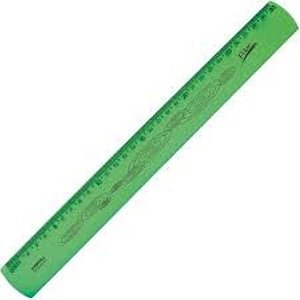 Regua 30CM Neon Verde Waleu