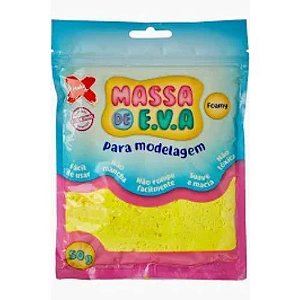 Massa de Eva Para Artesanato Amarelo 50G Make +