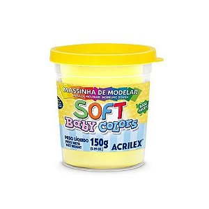 Massa de Modelar Soft 150gr Amarelo Bebe cod 808 Acrilex