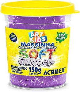 Massa De Modelar Soft Glitter 150Gr Violeta Cod 207 Acrilex