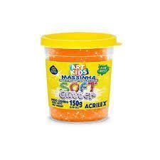 Massa De Modelar Soft Glitter 150Gr Laranja Cod 225 Acrilex