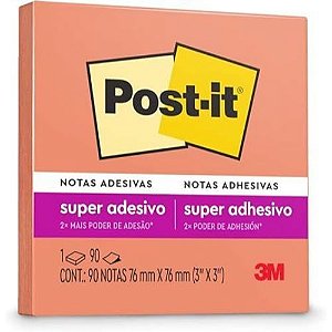 Notas Adesivas Post-it 76x76MM com 90F Damasco 3M