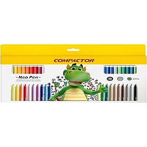 Canetinha Neo Pen Gigante 36 Cores Compactor