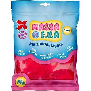 Massa de Eva Para Artesanato Vermleho 50G Make +