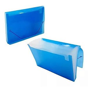 Pasta Sanfonada 12 Div A4 Azul Acp