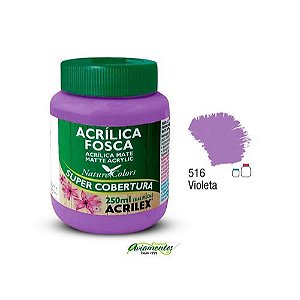 Tinta Acrilica Fosca 250ML Violeta Cod 516 Acrilex