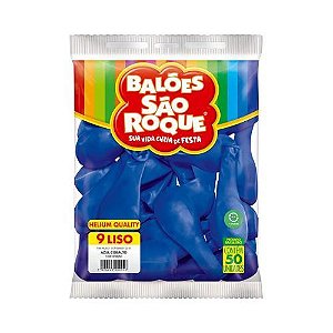 Balao Imperial 9 Azul Cobalto com 50 Unidades Sao Roque
