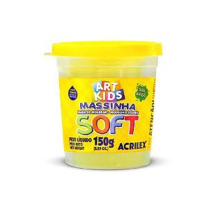 Massa De Modelar Soft 150gr Amarelo Limao cod 102 Acrilex