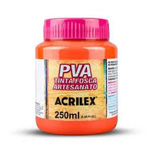 Tinta Pva Fosca para Artesanato 250ml cod 517 Laranja Acrilex