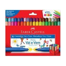 Canetinha Vai E Vem 36 Cores Faber Castell