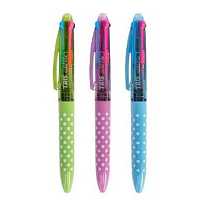 Caneta Esferografica Color Mix Petit Poa 1.0mm 4 Cores Tris