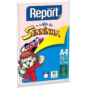 Senninha A4 Rosa 75GR 100 Folhas Report