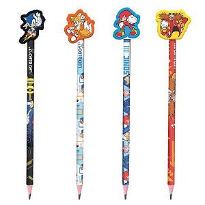 Lapis Grafite HB com Borracha Sonic Leo & Leo