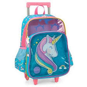 Mochila + Porta Lapis UP4YOU Unicornio Lilas Luxcel