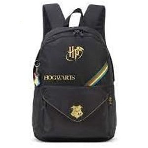 Mochila de Costas MS46763HP-PT Harry Potter Hogwarts Preta Luxcel