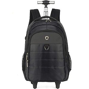 Mochila com Rodas Laptop EC21030PK-PT Polo King Preta Luxcel