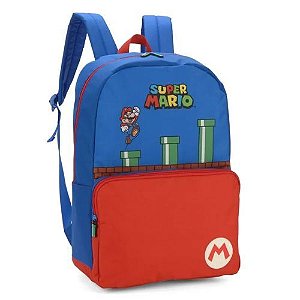 Mochila de Costas Super Mario Azul