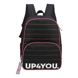 Mochila de Costas Laptop Up4you Preto com Listras Neon Luxcel