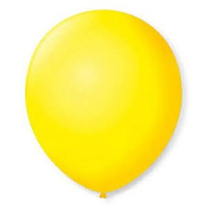 Balao Liso Party N 9 Amarelo com 30 Baloes