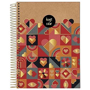 Caderno Esp Univ Cd 1 Materia Kraft Color 80 Folhas Jandaia