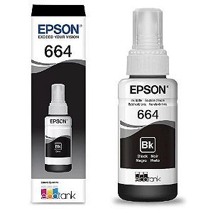 Refil de Tinta T664 Preta Epson