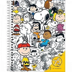 Caderno Cd Colegial 10 Materias Snoopy Vintage 160 Folhas Tilibra