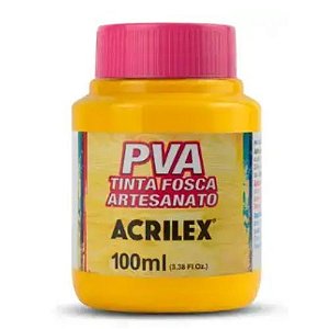 Tinta Pva Fosca para Artesanato 100Ml Amarelo Ouro Cod 505 Acrilex