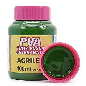 Tinta Pva Fosca para Artesanato 100Ml Verde Musgo Cod 513 Acrilex