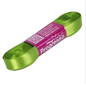 Fita de Cetim CF002 10mmx10m 677 Verde Folha Progresso