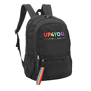 Mochila de Costas Laptop Up4you Ms48978up Preto Escrita Colorida Luxcel
