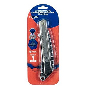 Estilete Emborrachado 18mm Largo Blister Futuro