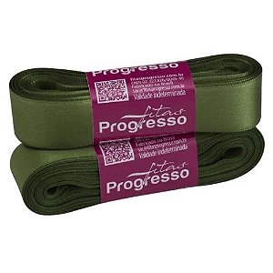 Fita de Cetim Cf005 22mmx10m 249 Verde Militar Fitas Progresso