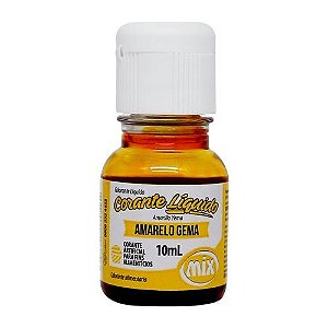 Corante Liquido Amarelo Gema 10ml Mix