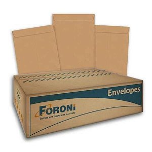 Envelope Saco Kraft KN34 80gr 240x340mm Oficio Cx C/ 100 Unds Foroni