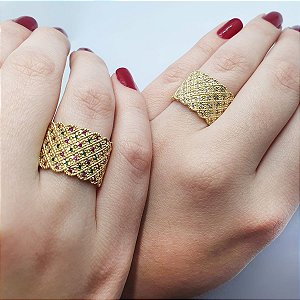 Anel Banhado de Ouro 18K Cod42