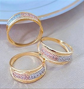 Anel Banhado de Ouro 18K Cod 212