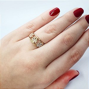 Anel  banhado a ouro 18k Cod 403