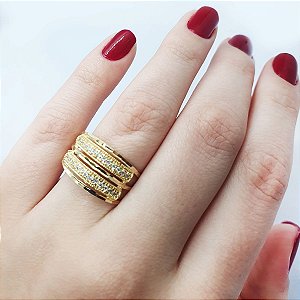 Anel  banhado a ouro 18k Cod 218