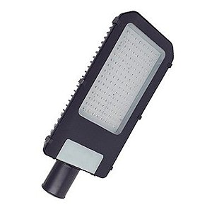 Luminária LED Pública 100W Preta SMD 6500K.