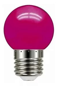 Lâmpada led bolinha G45 1,5w decorativa rosa E27 220v Galaxy.
