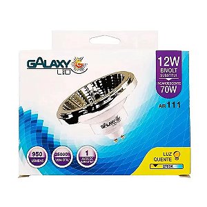 Lâmpada LED AR111 12w 2700k GU10 1493 bivolt Galaxy Led.