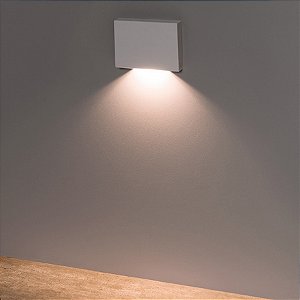 Balizador de sobrepor LED mini retangular facho simples 1,5W IP65.