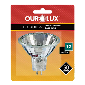 Lâmpada Dicroica MR16 GU5,3 50W 12V 38º.