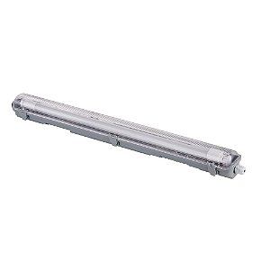 Luminária Hermética Ourofort IP65 LED 2X9/10W para T5 e T8.